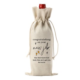 PKW New Job Gifts For Women Wine Bag, New Beginning Wine Gift Bags, Going Away Gifts For Coworkers Women Wine Bag, Congratulations On Your New Job Wine Bag, New Job Gifts For Coworker Boss