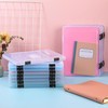 Cholemy 12 Pcs A4 Project Case Clear Portable Scrapbook Paper