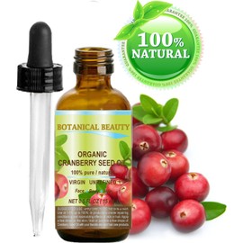 ORGANIC CRANBERRY SEED OIL 100% Pure/Natural/Undiluted/Virgin. 0.5 fl.oz -15 ml. Skin, Body, Hair and Nail Care.