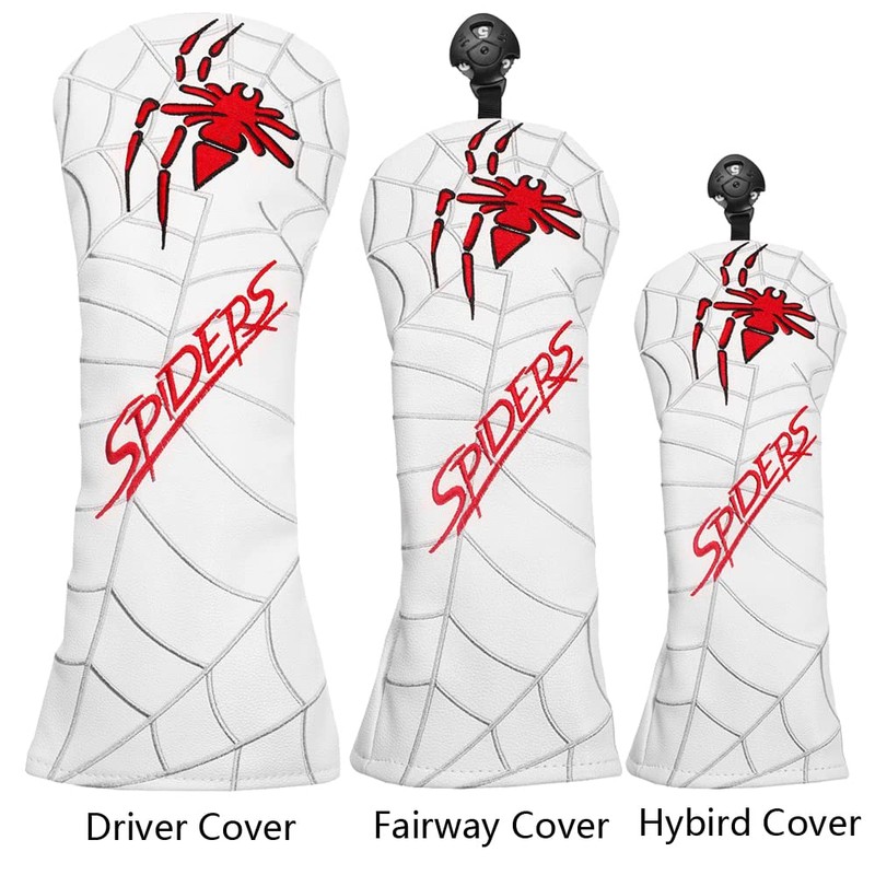 PU Leather Spider Embroidery Golf Club Head Covers for Taylormad