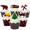 packingmaster 24 Pack Woodland Camping Lumberjack Deer Baby Bear Tree