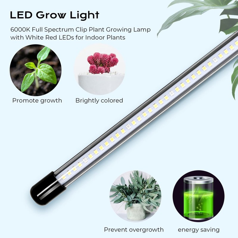 iPower Full Spectrum Clip Plant Growing Lamp with 84 White