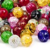 RUBYCA Assorted Mixed Round Druk Crackle Czech Crystal Glass Beads