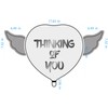 Thinking of You Heavenly Balloons - Heart Shaped Angel Wing