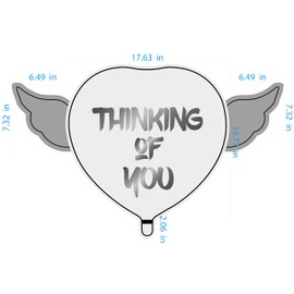 Thinking of You Heavenly Balloons - Heart Shaped Angel Wing Memorial Gift | Sympathy & Remembrance | Condolence & Loss Keepsake (Purple)