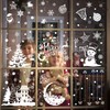 Joeyan 9 Stück Fensterbilder Weihnachten Schneeflocken Selbstklebend, Weiß Fensterdeko Weihnachts,