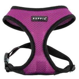 Puppia Dog Harness for Small and Medium Dogs, Super Soft in Many Colours, Can Also Be Used as Puppy Harness, Anti-Pull Harness for Dogs, Purple, XS