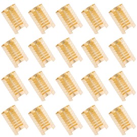 SUNNYCLUE 180Pcs Clamp Crimp Ends Gold Fold Over Cord End Metal Iron Foldable Adjustable Column Fastener Crimping Leather Rope Tips Clips Clamps for Lanyard Tassel DIY Crafts Jewellery Making Findings