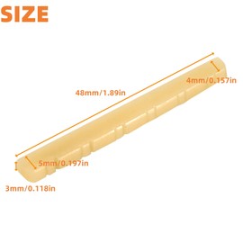 Miwayer 12 String Electric Guitar Bone Nut Flat Bottom Pre-Slotted Made of Real Unbleached Bone (48 X 3 X 5mm 1 pack)