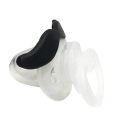 INFANTI | Chupón De Silicon Ortodóntico | Con Tapa Bigote Color Blanco Período de edad 0-6 meses