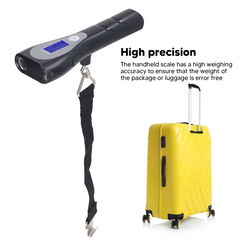 Portable Handheld Scale with Flashlight High Precision Digital Weight Suitcase
