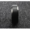 Men's Black Solid Tungsten 8mm Ring Size 6-15 - Hand
