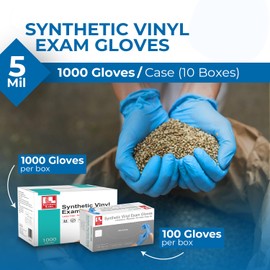 London Labs Synthetic Vinyl Exam Gloves (200, X-Large)