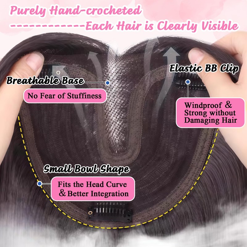 Hair Toppers for Women with Thinning Hair 20 Inch Toppers