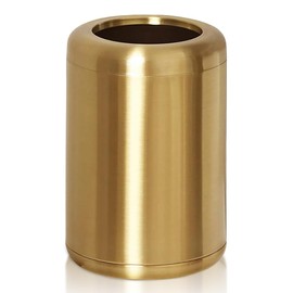 YOJIA 8l/2.11gallons Small Gold Bathroom Trash Can,Brushed Gold Garbage Can，Brass Gold Trash Can for Bathroom,Bedroom,Hotel,Dressing Room,Rv,Store (235 Gold)