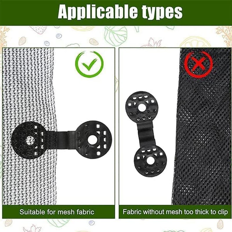 100Pcs Shade Cloth Heavy Duty Lock Grip Plastic Clips for