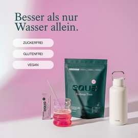 EQUA RECHARGE TONIC - Zuckerfreies Elektrolyt Pulver Getränk mit Magnesium und Antioxidantien - 20 Praktische Einzelpulverpackungen - Vegan, Glutenfrei (Cranberry & Limete)