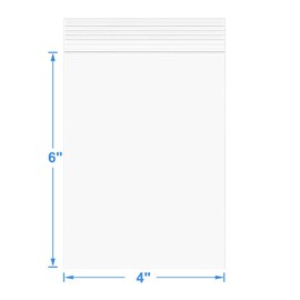 200 Pack 4" x 6" 4 Mil Thick Clear Reclosable Zip Seal Lock Poly Bags Heavy Duty Zipper Plastic Bags For Envelopes Photos Cards