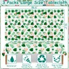 3 Pack Hawaiian Jungle Leaf Table Cloth, Large Disposable Plastic