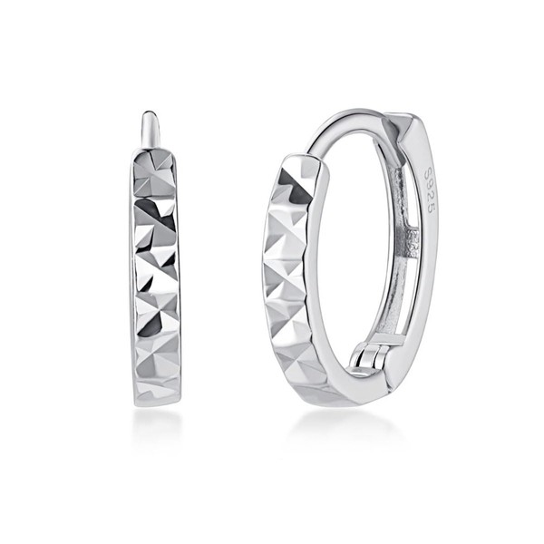 SLUYNZ Sterling Silver Round Hoop Earrings for Women Minimalist Hoop