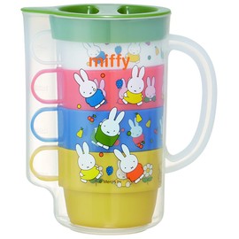 Skater KS32-A Stacking Cup with Case, Set of 4, Cold Water Bottle, Miffy, 21, Made in Japan