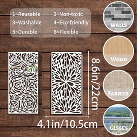 Pack of 16 Plastic Drawing Stencils, Children's Creative Drawing Stencils, Alphabet Stencils for Painting Sketching, for Scrapbooking, Drawing, Wood Burning, Drawing Stencils