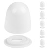 ARTIBETTER Toilet Bowl Bolt Covers 6pcs Round Plastic Caps White