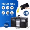 TAILI Extra Large Moving Bags, 8 Pack Black Heavy Duty