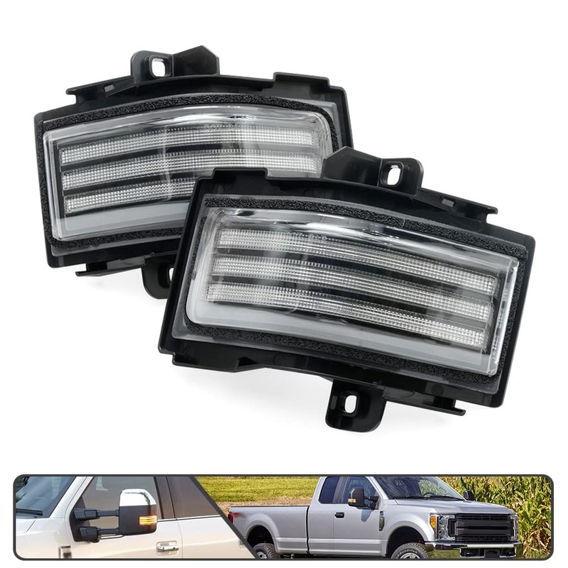 2Pcs Sequential LED Side Mirror Marker Light for Ford F150