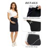 Tapata Women's Maternity Skirts Over The Belly Midi Stretchy Pencil