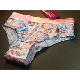 ILUSION Women Panties,Briefs Bikinis ILUSION Size M. Multicolor Satin Miniature Pattern