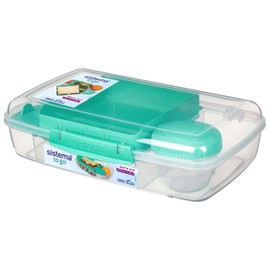 Sistema Bento Box to Go with Fruit/Yogurt Pot, 1.76 L-Assorted Colours