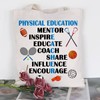 PLITI PE Teacher Tote Bag Physical Education Teacher Appreciation Travel
