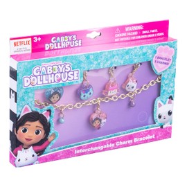 LUV HER Gabby's Dollhouse Girls Add A Charm Toy Bracelet and Costume Jewelry Box Set with 1 charm bracelet & 5 interchangeable charms - Ages 3+