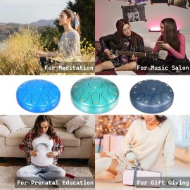 Ironkoi Steel Tongue Drum: 6.5-inch 13-tone Musical Percussion Instrument, Rain Drum