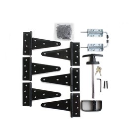 Shed Windows and More Shed Door Hardware Kit, 6" Shed Hinge, T Handle, Heavy Duty Barrel Bolts (Double Door)