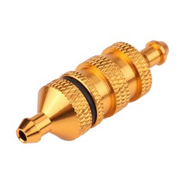 Dilwe RC Car Oil Fuel Filter, HSP Aluminium Alloy Fuel Filter for RC Model Cars in Scale 1/8 1/10 (Gold)
