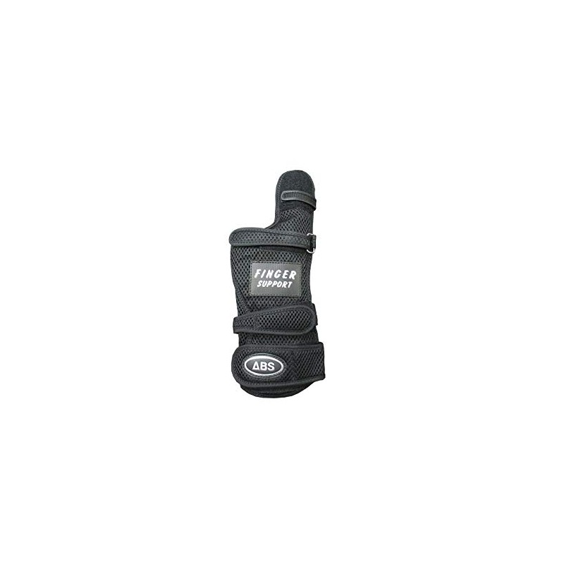 Left Hand ABS Finger Support Bowling Resting Gloves (L, Black/Black)