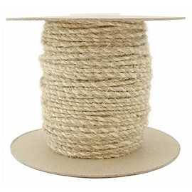 CleverDelights Jute Twisted Twine - 50 Yards - Natural and Ivory Color - 3mm Diameter - Jute String Rope