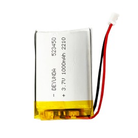 BORNMIO 523450 Lipo Rechargeable Battery with JST Connector for Household Appliances 1000mAh 3.7V