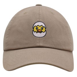 JPAK Chick in Egg Premium Dad Hat Embroidered Cotton Baseball Cap Cute Baby Khaki