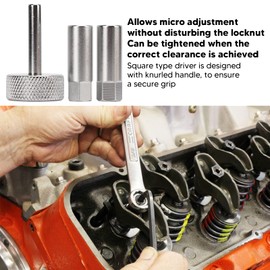 Tappet Valve Adjustment Tool Set, Tappet Valve Adjustment Wrench Tool Set, Valve Clearance Adjustable Wrenches, 3 Pcs with 8 & 9 mm Locknut Sockets with Square Driver for Motorcycles and ATVs