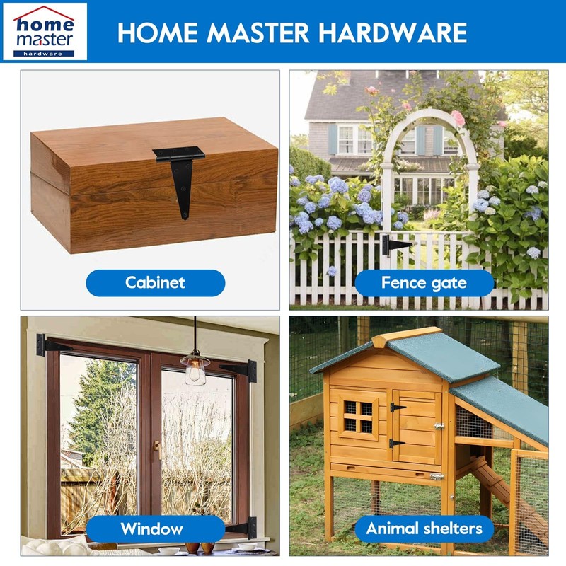 HOME MASTER HARDWARE 8 in Heavy Duty Shed Door Hinges,