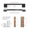 TUNNY 10 Pack Classic Cabinet Handles-5"/128mm Screw Spacing Matte Black