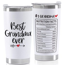 YINCUO Gifts for Grandma Coffee Tumbler from Granddaughter Grandson Day Mothers Best Grandmother Nana Ever Birthday 20 Oz Cup