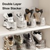 Vzpinko Shoe Slot Organizer Clear Shoe Stackers Organizers for Closet