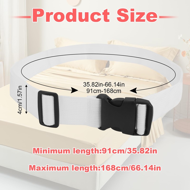 4 Pcs Adjustable Mattress Topper Straps