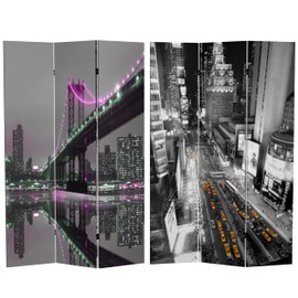 Red Lantern 6 ft. Tall New York Reflections Room Divider, New York State of Mind