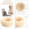 PEIFUKOPet Calming Bed, Soft Plush Dog Cat Cushion with Cozy