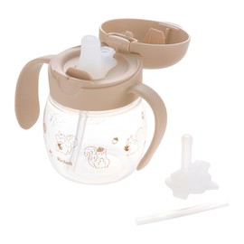 Richell Tri Straw Drinking Master Set, Brown, 1 Piece, 5 Months and Up